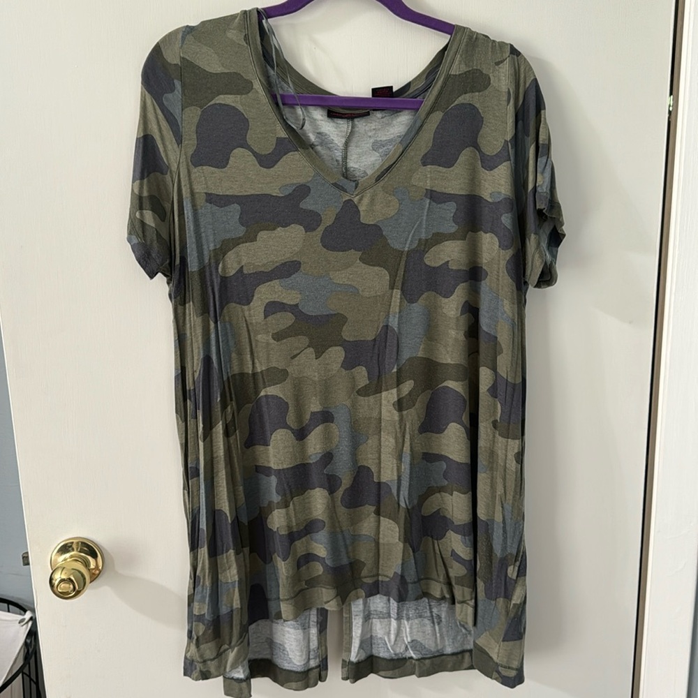 Christian Siriano camo top